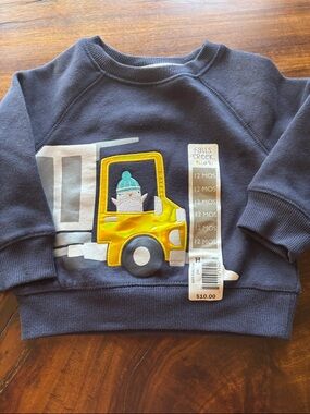 Falls Creek Navy Sweatshirt with Yellow Truck and Teal Accent
